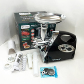 Мясорубка Rainberg RB-675 3800 Вт с соковыжималкой, мясорубка электрическая металл. Цвет: черный. Изображение №4 Мясорубка Rainberg RB-675 3800 Вт с соковыжималкой, мясорубка электрическая металл. Цвет: черный. Изображение №4