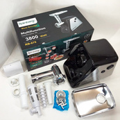 Мясорубка электрическая электромясорубка Rainberg RB-676 с соковыжималкой 3800W, мясорубка для томатов. Изображение №10