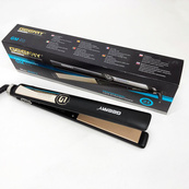 Выпрямитель-утюжок для волос Gemei GM-416. Цвет: черный. Изображение №4