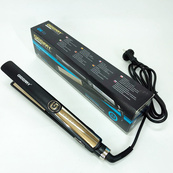 Выпрямитель-утюжок для волос Gemei GM-416. Цвет: черный. Изображение №8