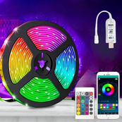 Светодиодная лента USB 6060 5м с динамическими режимами Светодиодное RGB освещение на самоклейке с пультом. Зображення №3 Светодиодная лента USB 6060 5м с динамическими режимами Светодиодное RGB освещение на самоклейке с пультом. Зображення №3
