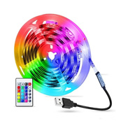 Світлодіодна стрічка 5050 RGB LED USB 5 м IP65 з пультом, 5м, Стрічка світлодіодна 5050. Зображення №21 Світлодіодна стрічка 5050 RGB LED USB 5 м IP65 з пультом, 5м, Стрічка світлодіодна 5050. Зображення №21