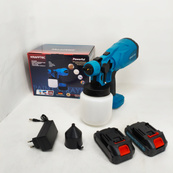 Краскопульт акумуляторний Krafftec 48V/2Ah 600Вт 800 мл фарборозпилювач портативний, 2 акумулятори. Зображення №3