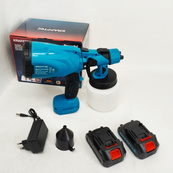 Краскопульт акумуляторний Krafftec 48V/2Ah 600Вт 800 мл фарборозпилювач портативний, 2 акумулятори. Зображення №5