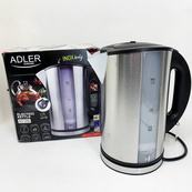 Чайник електричний з нержавіючої сталі Adler AD 1216 1.7L 2200Вт. Зображення №5 Чайник електричний з нержавіючої сталі Adler AD 1216 1.7L 2200Вт. Зображення №5