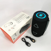 Bluetooth-колонка TG657 з RGB підсвічуванням 1500 mAh, Bluetooth колонка для гарної музики. Колір: чорний. Зображення №9