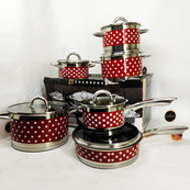 Набор посуды Edenberg EB-4056 12 предметов из нержавеющей стали с сотейником. Изображение №2