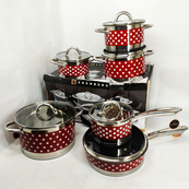 Набор посуды Edenberg EB-4056 12 предметов из нержавеющей стали с сотейником. Изображение №4