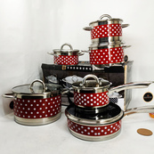 Набор посуды Edenberg EB-4056 12 предметов из нержавеющей стали с сотейником. Изображение №6