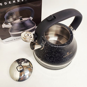 Чайник со свистком Edenberg EB-8856 с мраморным покрытием и турбо индукционным капсульным дном 3л Black. Изображение №2