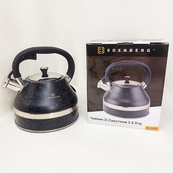 Чайник со свистком Edenberg EB-8856 с мраморным покрытием и турбо индукционным капсульным дном 3л Black. Изображение №3