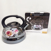 Эмалированный чайник Edenberg EB-12610 со свистком и антипригарным покрытием 3л Flowers. Изображение №2