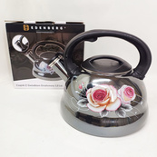 Эмалированный чайник Edenberg EB-12610 со свистком и антипригарным покрытием 3л Flowers. Изображение №3