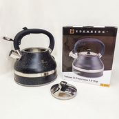 Чайник со свистком Edenberg EB-8856 с мраморным покрытием и турбо индукционным капсульным дном 3л Black. Изображение №5