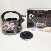 Эмалированный чайник Edenberg EB-12610 со свистком и антипригарным покрытием 3л Flowers. Изображение №6