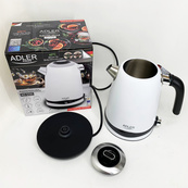 Чайник металевий Adler AD 1295w 1.7л 1850Вт електричний з терморегулятором 40-100 °С White. Зображення №2