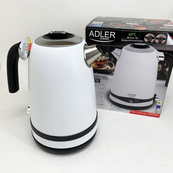 Чайник металевий Adler AD 1295w 1.7л 1850Вт електричний з терморегулятором 40-100 °С White. Зображення №3