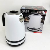 Чайник металевий Adler AD 1295w 1.7л 1850Вт електричний з терморегулятором 40-100 °С White. Зображення №4