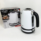 Чайник металевий Adler AD 1295w 1.7л 1850Вт електричний з терморегулятором 40-100 °С White. Зображення №6