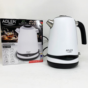 Чайник металевий Adler AD 1295w 1.7л 1850Вт електричний з терморегулятором 40-100 °С White. Зображення №8