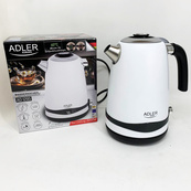 Чайник металевий Adler AD 1295w 1.7л 1850Вт електричний з терморегулятором 40-100 °С White. Зображення №9