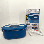 Ланч бокс з підігрівом електричний Adler AD 4505 Blue 55 Вт металевий для їжі з кришкою 0.8 л 220В. Зображення №7
