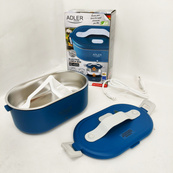 Ланч бокс з підігрівом електричний Adler AD 4505 Blue 55 Вт металевий для їжі з кришкою 0.8 л 220В. Зображення №9