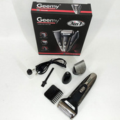 Тример універсальний GEMEI GM-598, бездротова електробритва, триммер для вусів. Колір: платиновий. Зображення №3