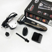 Тример універсальний GEMEI GM-598, бездротова електробритва, триммер для вусів. Колір: платиновий. Зображення №7