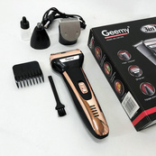Тример універсальний GEMEI GM-598, професійна електробритва, бритва для бороди. Колір: золотий. Зображення №3