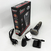 Тример універсальний GEMEI GM-598, бездротова електробритва, триммер для вусів. Колір: платиновий. Зображення №11