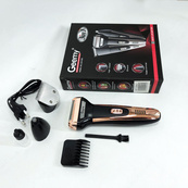 Тример універсальний GEMEI GM-598, професійна електробритва, бритва для бороди. Колір: золотий. Зображення №7