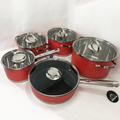 Набір посуду 10 предметів ASTRA A-2510, набір каструль з антипригарним покриттям, гарні каструлі. Зображення №2 Набір посуду 10 предметів ASTRA A-2510, набір каструль з антипригарним покриттям, гарні каструлі. Зображення №2