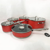 Набір посуду 10 предметів ASTRA A-2510, набір каструль з антипригарним покриттям, гарні каструлі. Зображення №3 Набір посуду 10 предметів ASTRA A-2510, набір каструль з антипригарним покриттям, гарні каструлі. Зображення №3