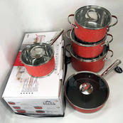 Набір посуду 10 предметів ASTRA A-2510, набір каструль з антипригарним покриттям, гарні каструлі. Зображення №6 Набір посуду 10 предметів ASTRA A-2510, набір каструль з антипригарним покриттям, гарні каструлі. Зображення №6