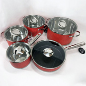 Набір посуду 10 предметів ASTRA A-2510, набір каструль з антипригарним покриттям, гарні каструлі. Зображення №7 Набір посуду 10 предметів ASTRA A-2510, набір каструль з антипригарним покриттям, гарні каструлі. Зображення №7