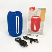 Портативна Bluetooth-колонка TG653 USB з ремінцем, Бездротова колонка портативна потужна. Колір: синій. Зображення №4 Портативна Bluetooth-колонка TG653 USB з ремінцем, Бездротова колонка портативна потужна. Колір: синій. Зображення №4