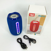 Портативна Bluetooth-колонка TG653 USB з ремінцем, Бездротова колонка портативна потужна. Колір: синій. Зображення №5 Портативна Bluetooth-колонка TG653 USB з ремінцем, Бездротова колонка портативна потужна. Колір: синій. Зображення №5