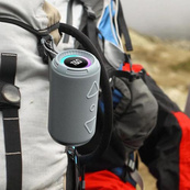 Bluetooth колонка портативна TG656 FM-радіо, Гучна блютуз колонка, Колонка для вечірки. Колір: сірий. Зображення №3