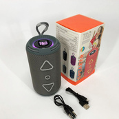 Bluetooth колонка портативна TG656 FM-радіо, Гучна блютуз колонка, Колонка для вечірки. Колір: сірий. Зображення №8