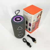 Bluetooth колонка портативна TG656 FM-радіо, Гучна блютуз колонка, Колонка для вечірки. Колір: сірий. Зображення №9