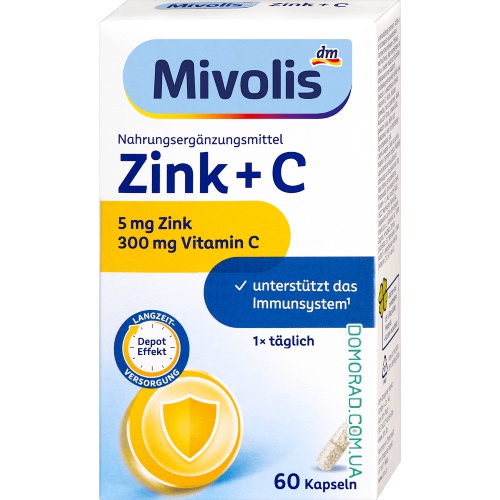 Mivolis Zink + C Depot 60 капсул Mivolis Zink + C Depot 60 капсул