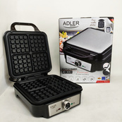 Електрична вафельниця Adler AD 3083 з антипригарним покриттям, регулюванням температури та 1800Вт. Зображення №3