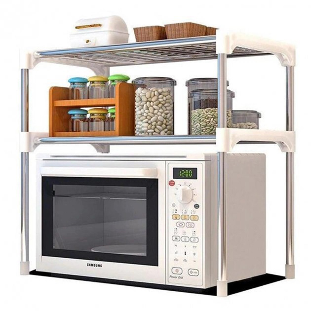 Многофункциональный стеллаж органайзер для микроволновки Многофункциональный стеллаж органайзер для микроволновки