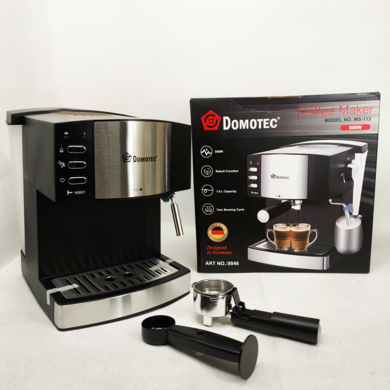 Рожковая кофемашина кофеварка Domotec MS-113 Рожковая кофемашина кофеварка Domotec MS-113