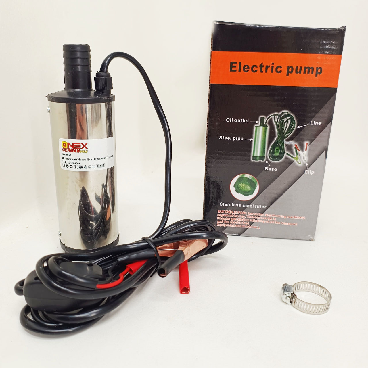Насос для пального 12-15 л/хв 40Вт Onex OX-5052 Насос для пального 12-15 л/хв 40Вт Onex OX-5052
