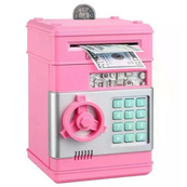Электронная копилка сейф банкомат для детей с PIN-кодом, автоматический прием банкнот и монет Pink. Зображення №3 Электронная копилка сейф банкомат для детей с PIN-кодом, автоматический прием банкнот и монет Pink. Зображення №3