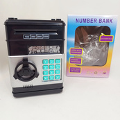 Электронная копилка сейф банкомат для детей с PIN-кодом, автоматический прием банкнот и монет Black. Изображение №8 Электронная копилка сейф банкомат для детей с PIN-кодом, автоматический прием банкнот и монет Black. Изображение №8