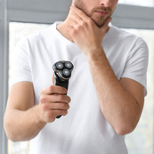 Электробритва MAGIO MG-687 3 головки, сухое/влажное бритье, высувной триммер. Изображение №4