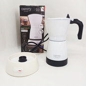 Гейзерна кавоварка електрична Camry Moka CR 4415 White. Зображення №3